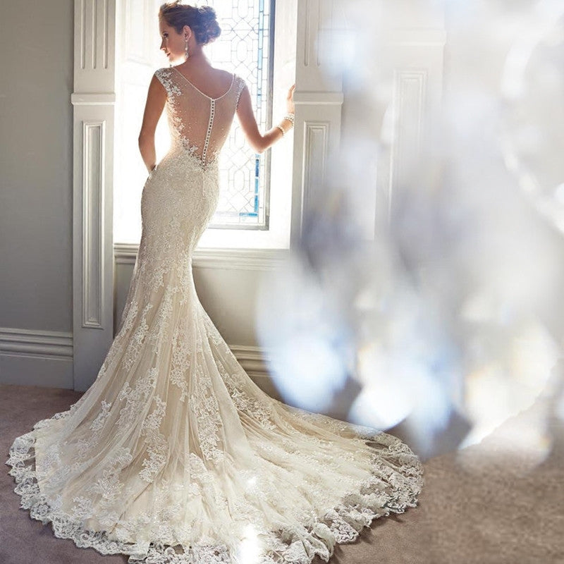 Mermaid Tail Light Wedding Dress