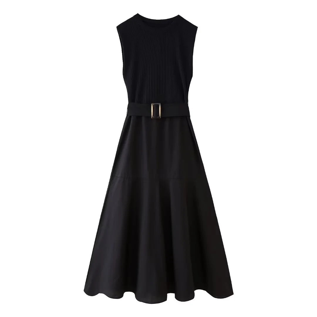 Belt Stitching Dress
