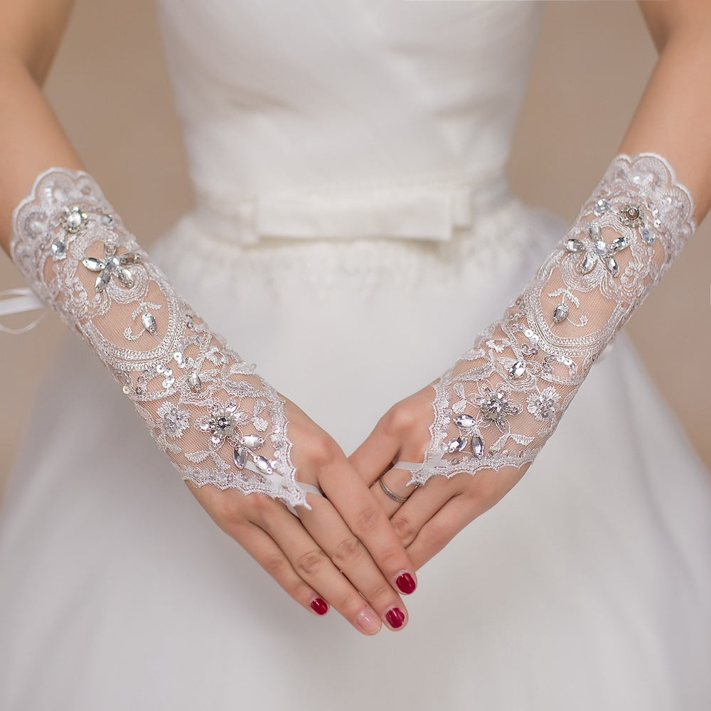 Satin Bridal Wedding Gloves