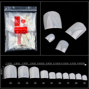 500 Pcs Transparent,White & Black Toenails