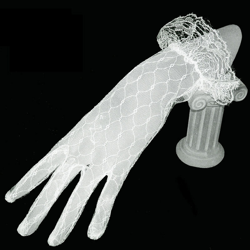 Net/Lace Bridal Wedding gloves