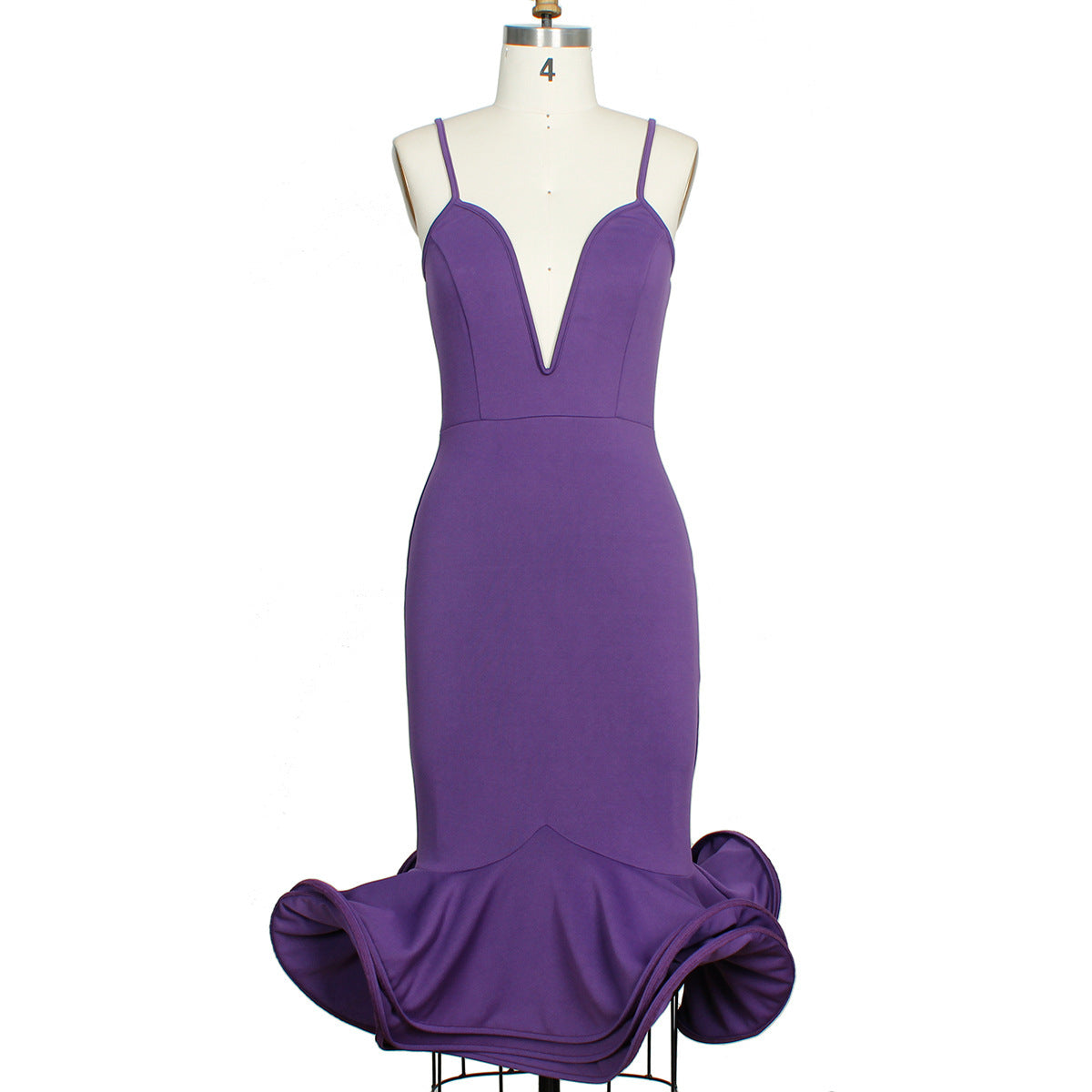 Deep V-neck Party Evening Dress