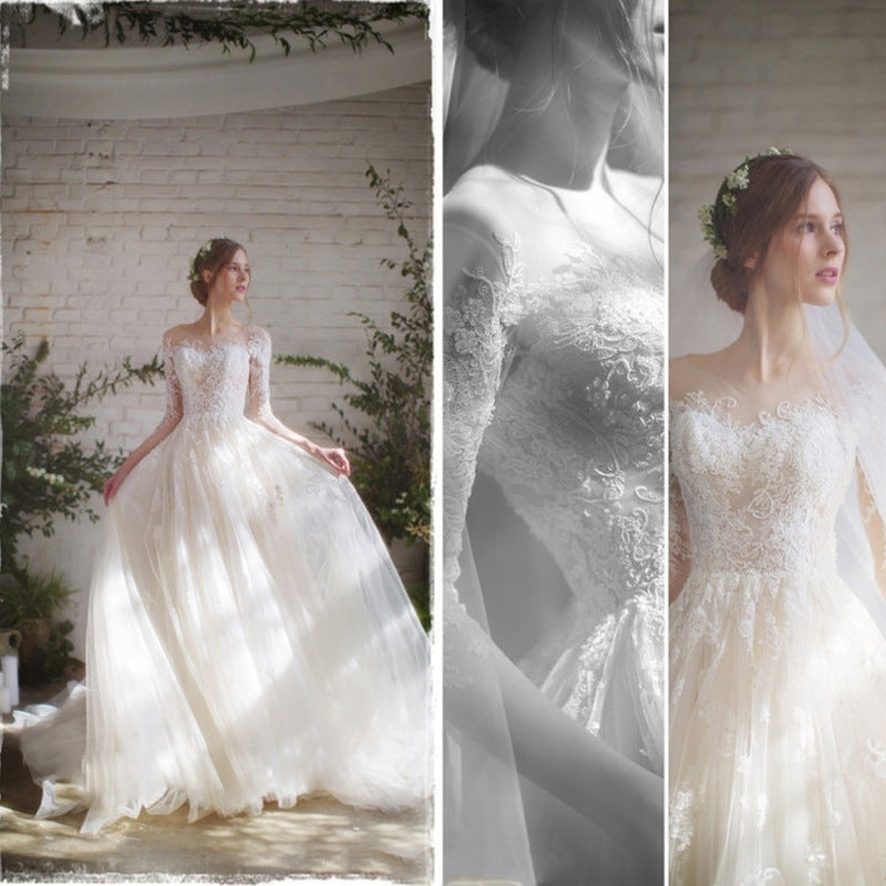 Lace Sleeve Bridal Gown