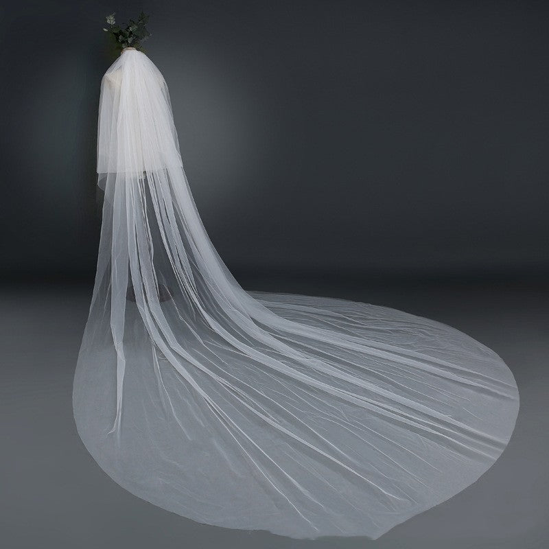 Widened Tail Simple Wedding Veil