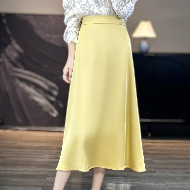 Silk Ripple High Waist Skirt-12 Colors