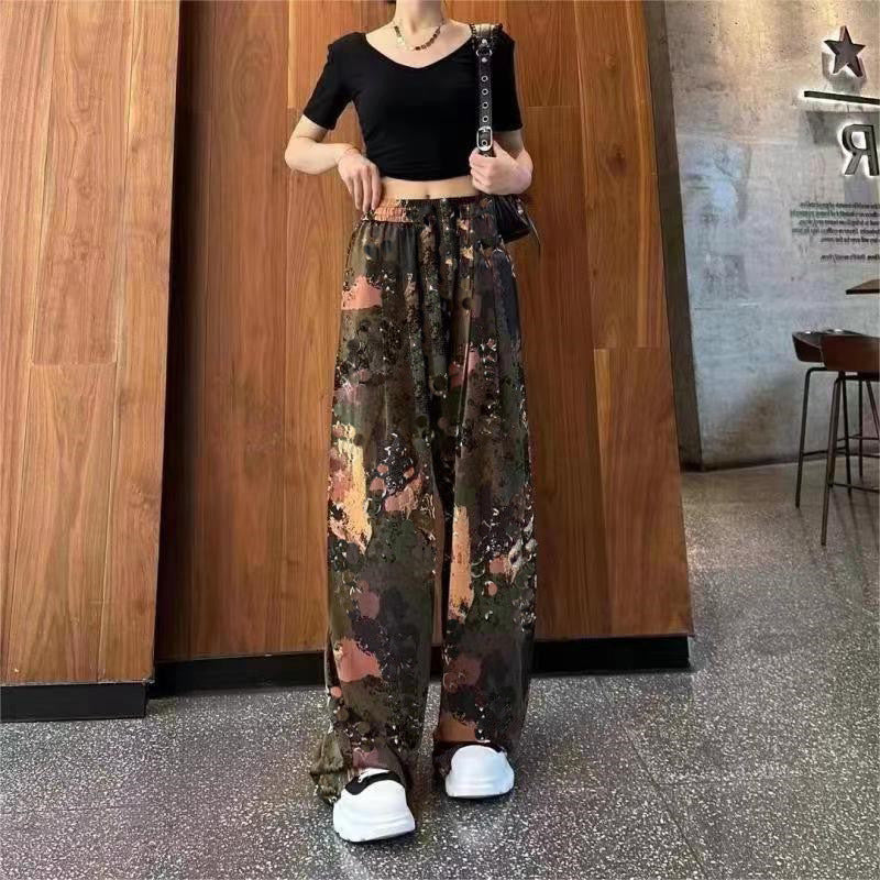 Ink Dye Straight Mopping Pants-15 Styles