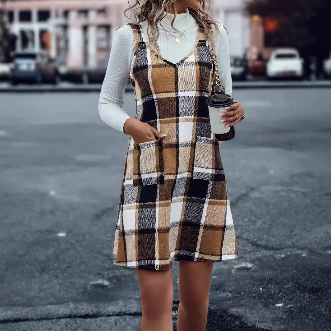Street Casual Braces Skirt