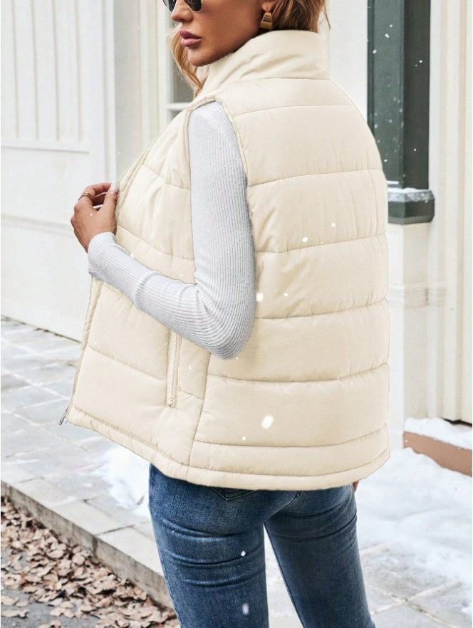 Women's Stand Collar Puffer Vest
