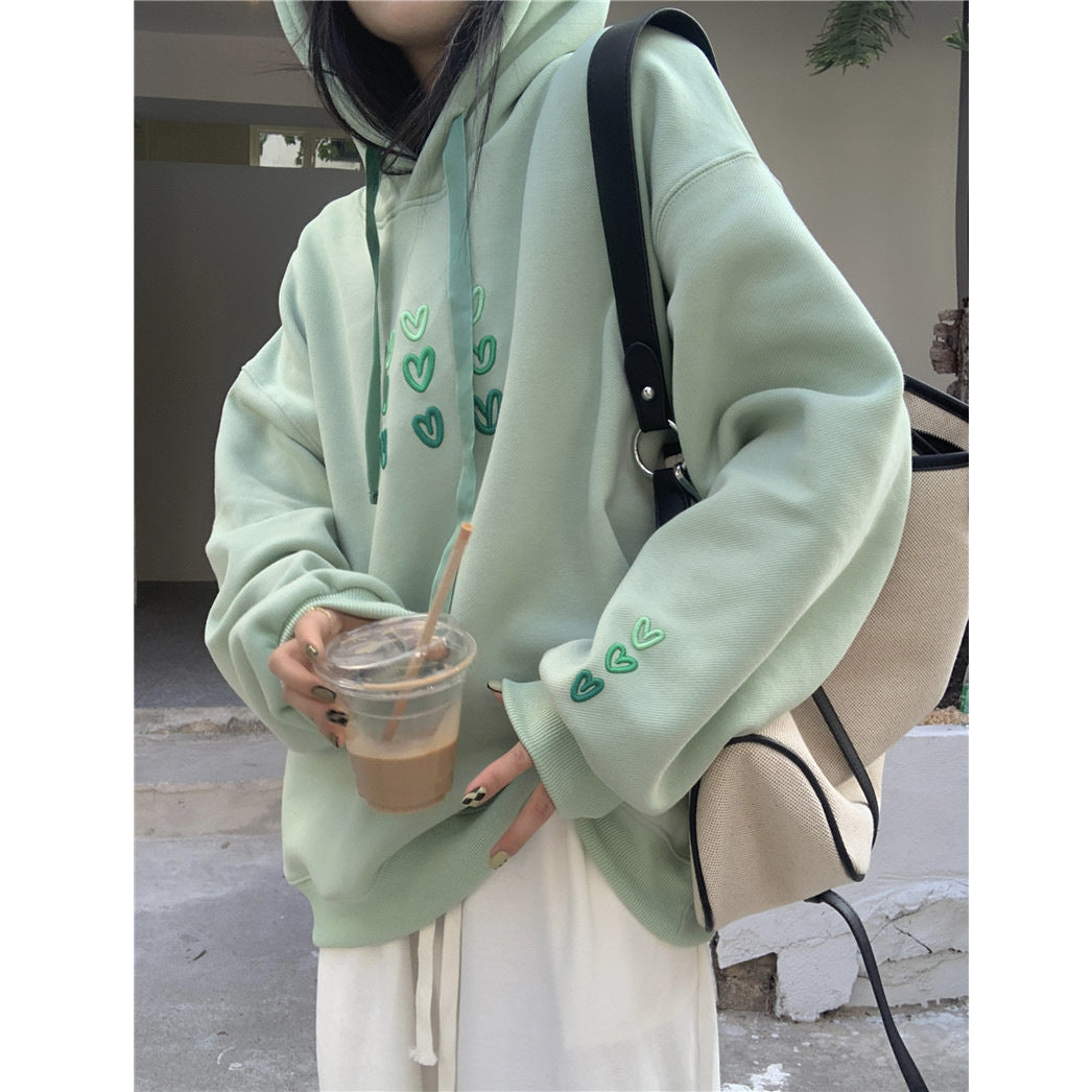 Retro Loose Casual Printed Hoodie