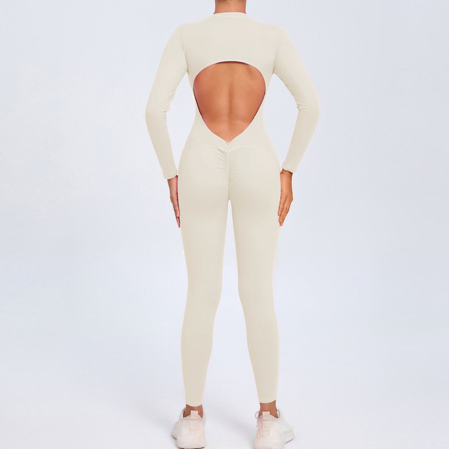 Sultry Body Hugging One Piece Zipper
