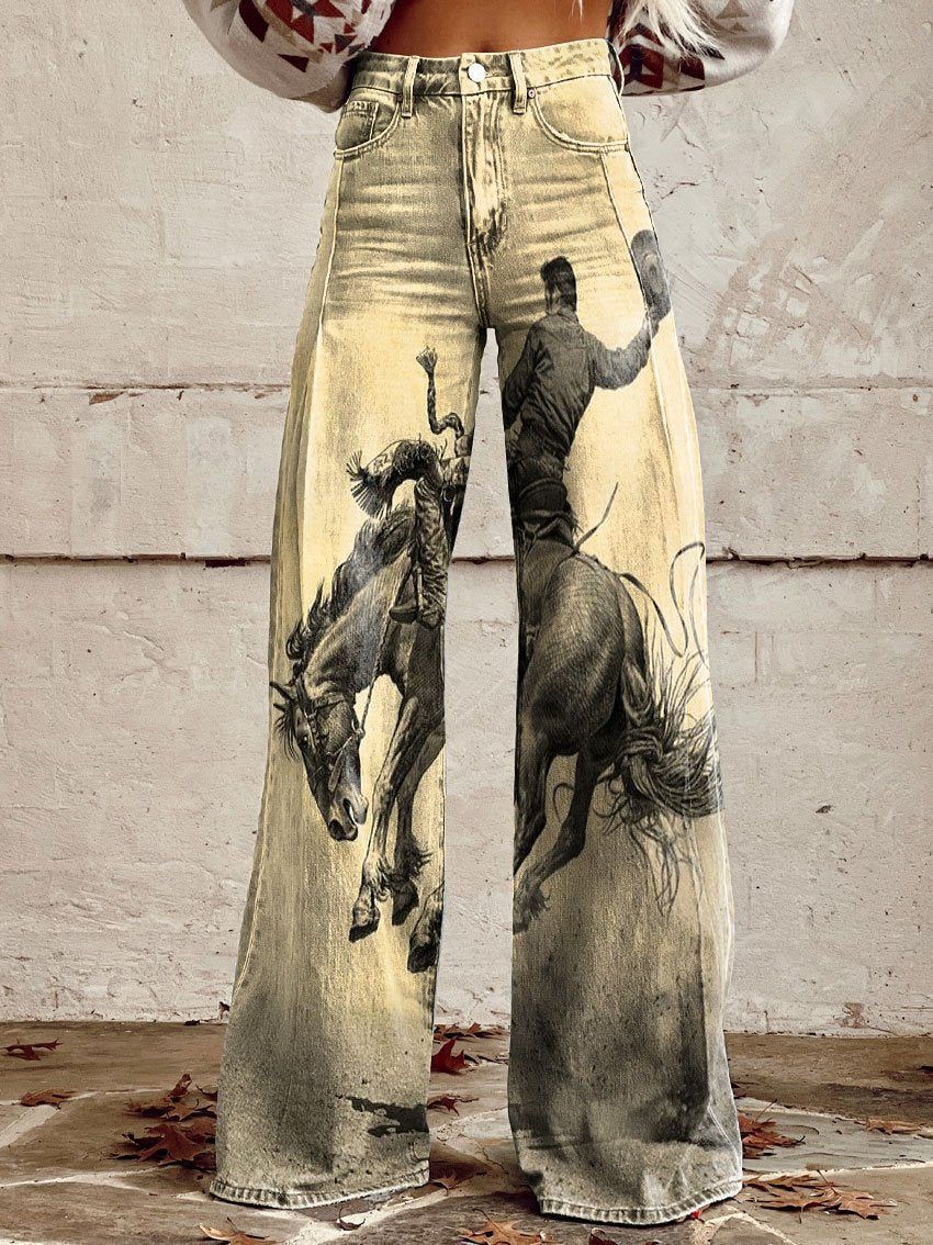 Horn Style Loose Denim Pants – 12 Variants