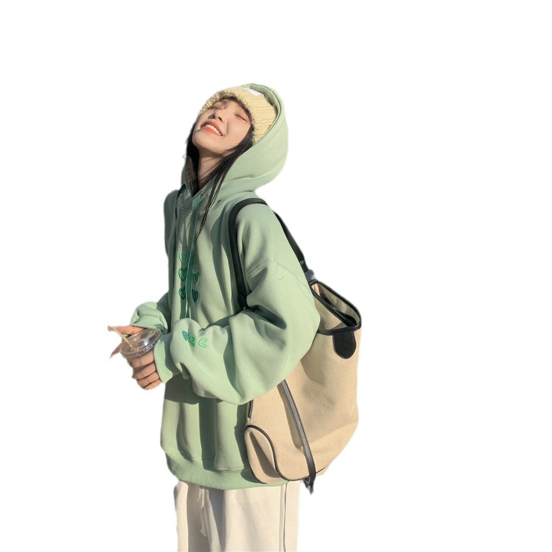 Retro Loose Casual Printed Hoodie