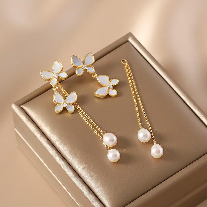 Butterfly Tassel Earrings – Sweet & Trendy Long Drop Design