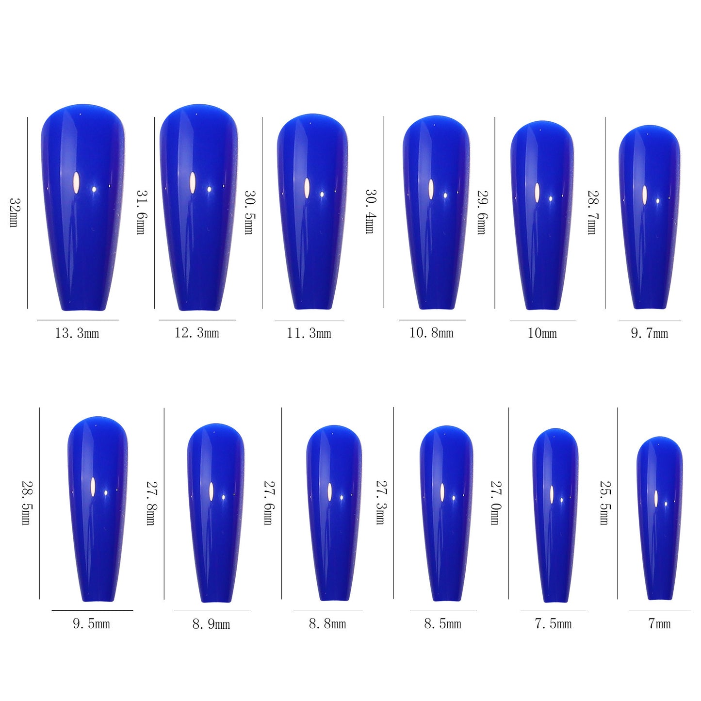 12 & 24 Grid Frosted Square Nails