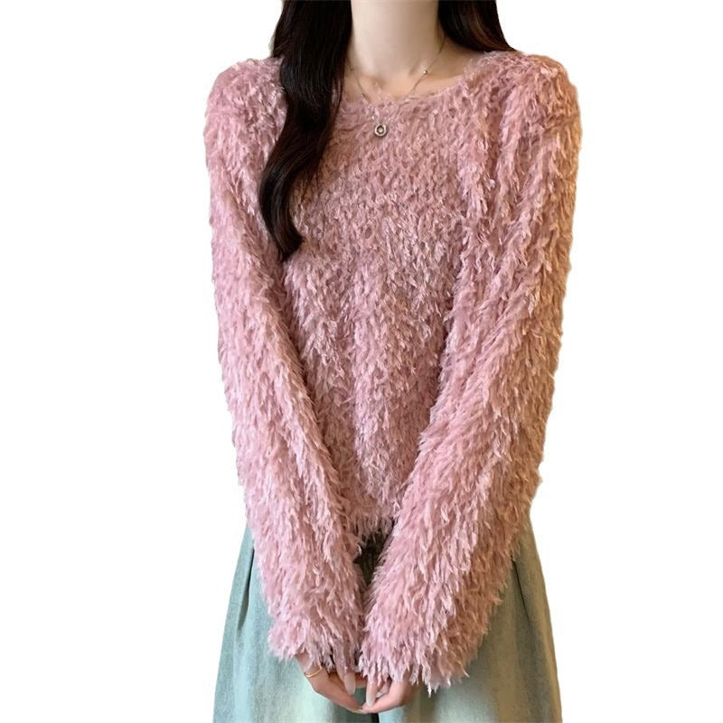 Loose Round Neck Women's Sweater