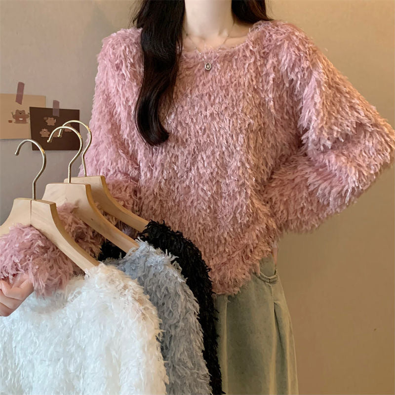 Loose Round Neck Women's Sweater