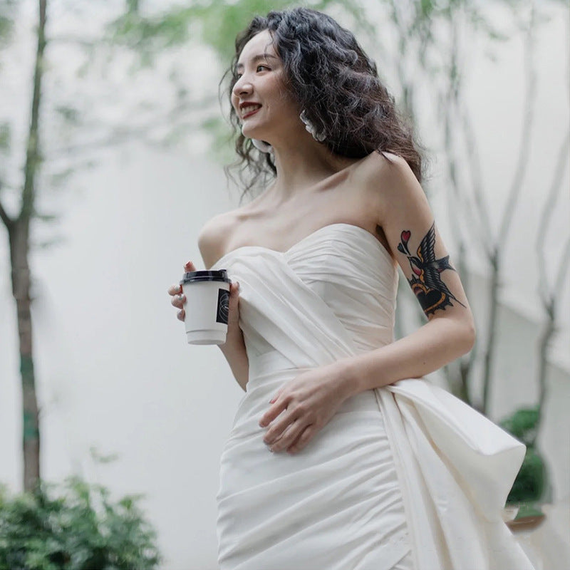 Light Short Gown Wedding Dress