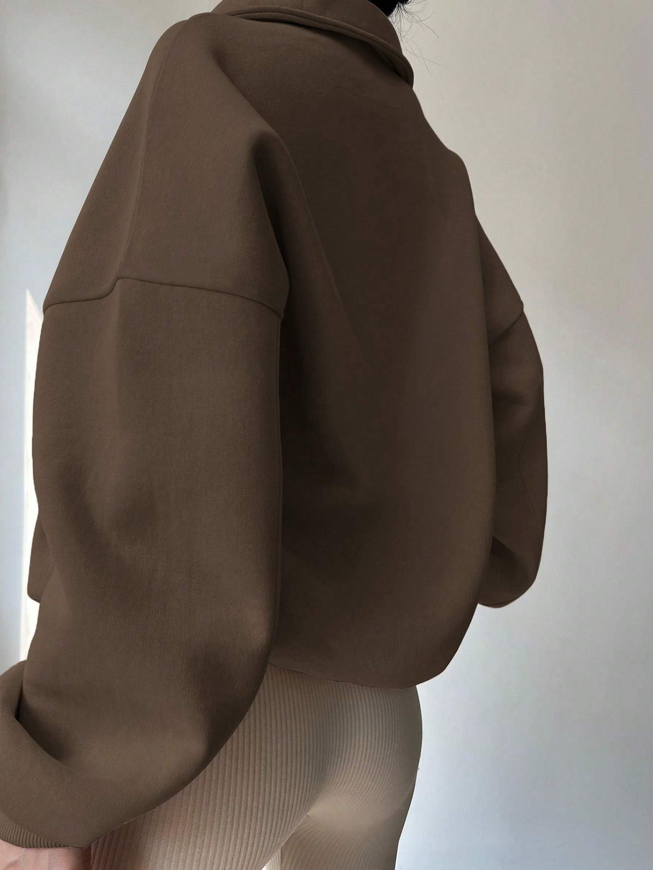 Women Basic Front Zipper Long Sleeve Hoodie