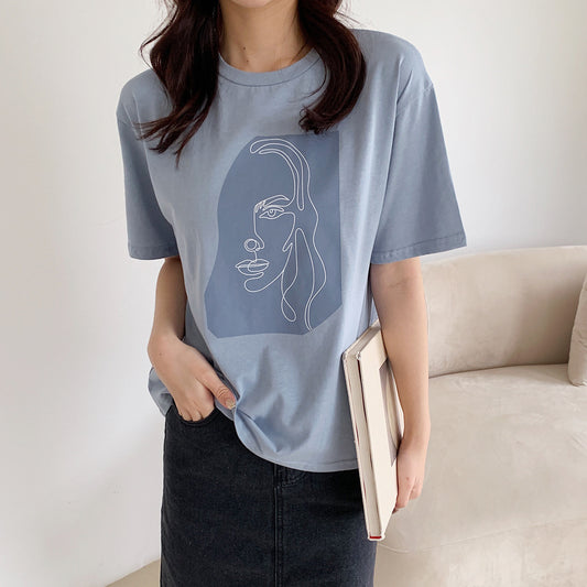 Abstract Printing Cotton T-shirts
