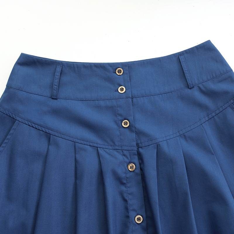 Stylish High Waist Solid Long Skirts