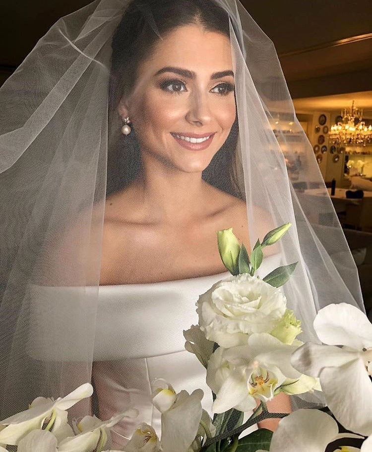 Satin A Line Wedding Dress