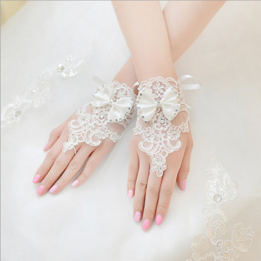 Rhinestone Bridal Gloves