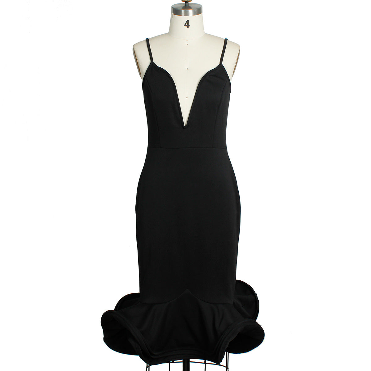 Deep V-neck Party Evening Dress