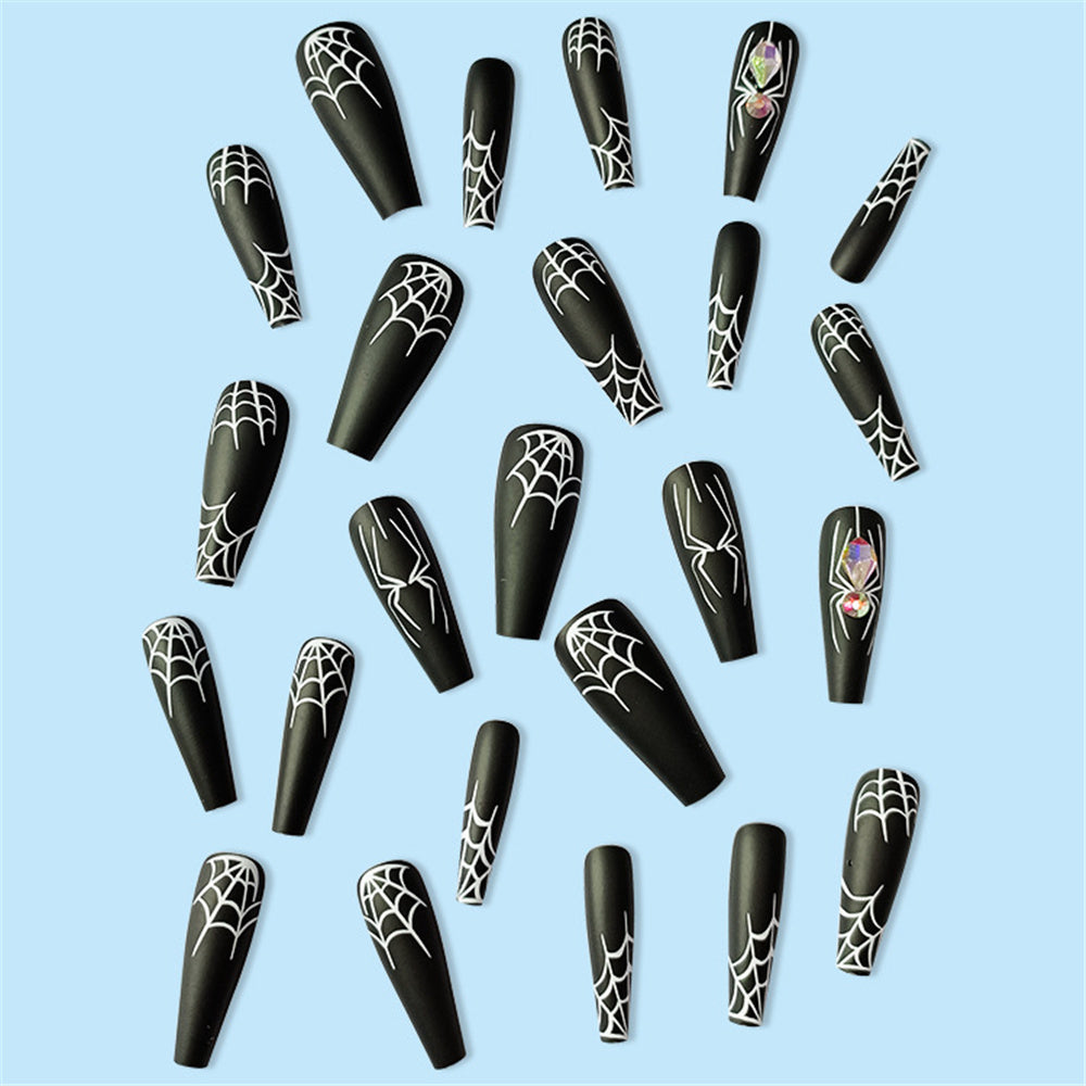 Dark Spider Halloween Nails