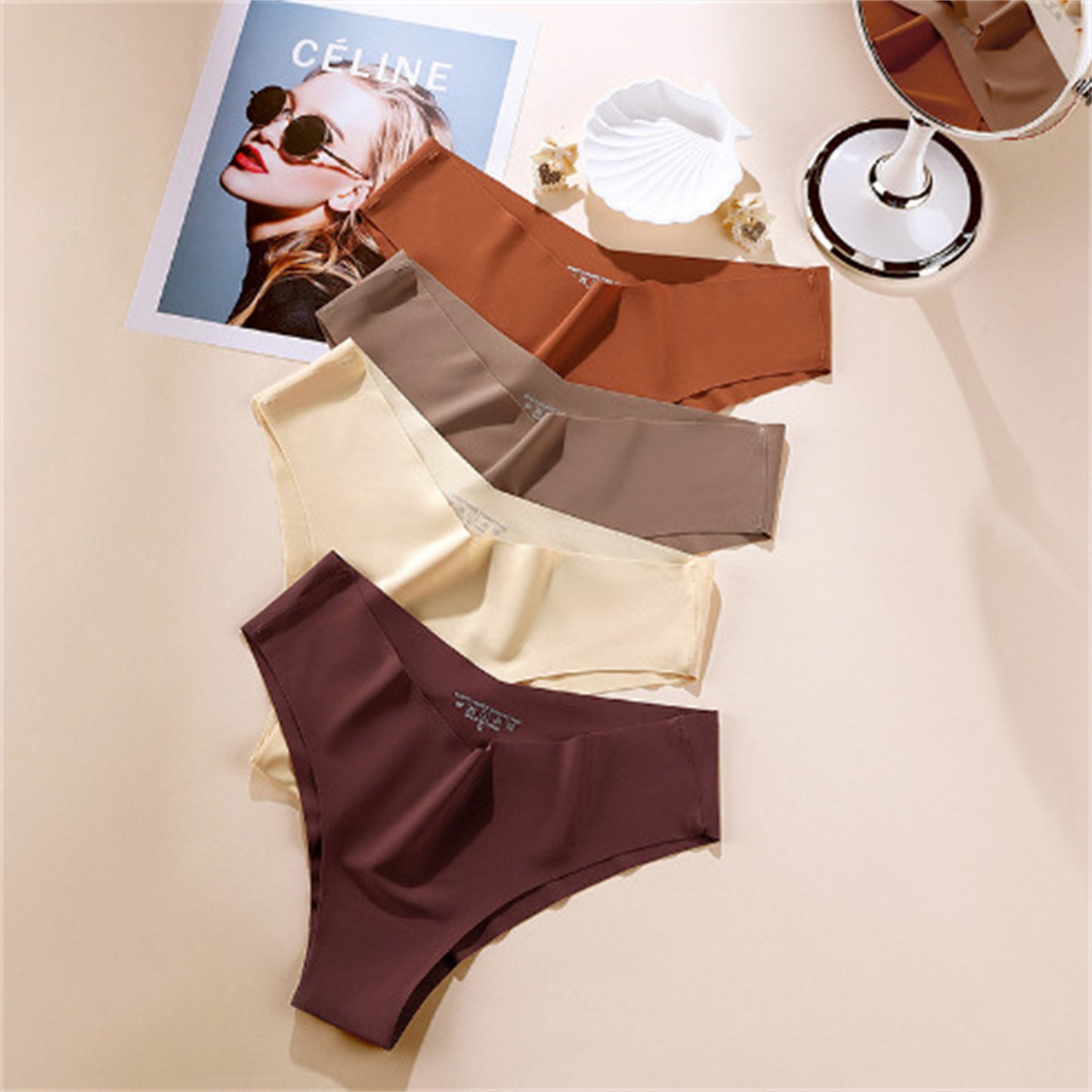 Seamless Waistband Ice Silk Panties