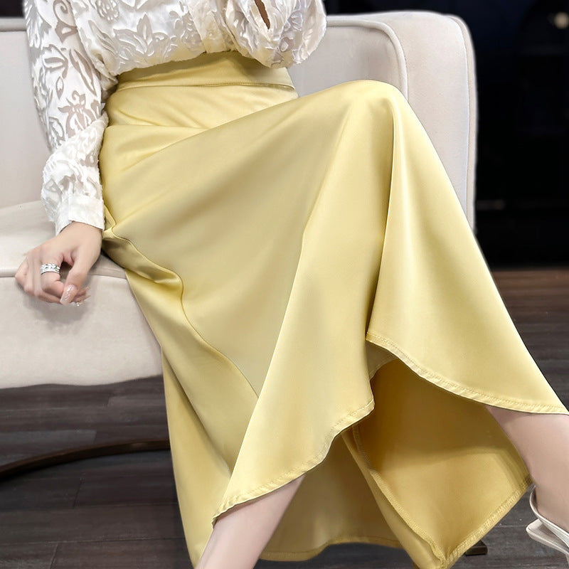 Silk Ripple High Waist Skirt-12 Colors