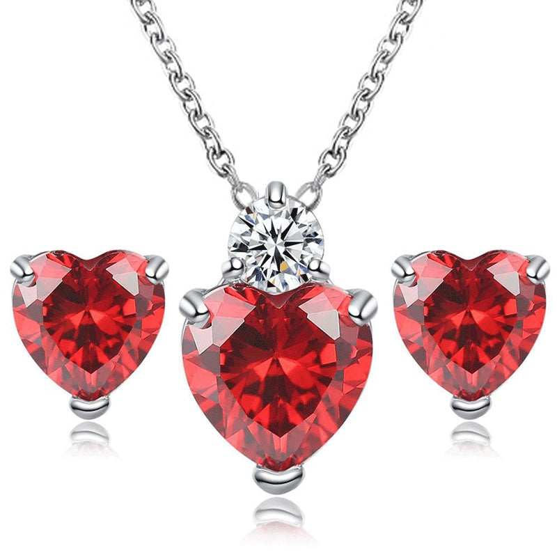 3 Colors Jewelry Set – Bridal Necklace & Earrings for Women