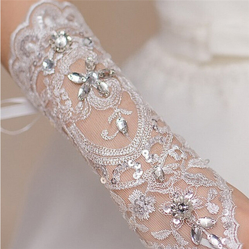 Satin Bridal Wedding Gloves