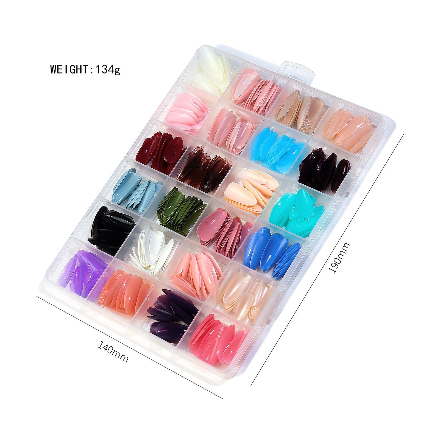 12 & 24 Grid Frosted Square Nails
