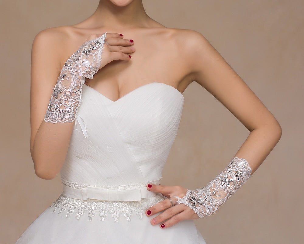 Satin Bridal Wedding Gloves