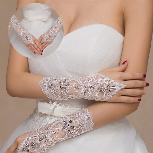 Satin Bridal Wedding Gloves