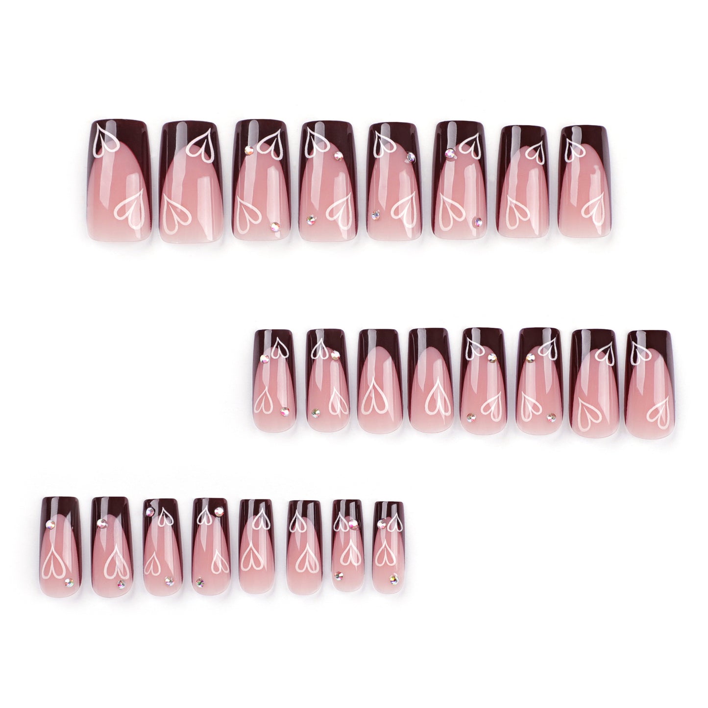 French Brown tip Nails
