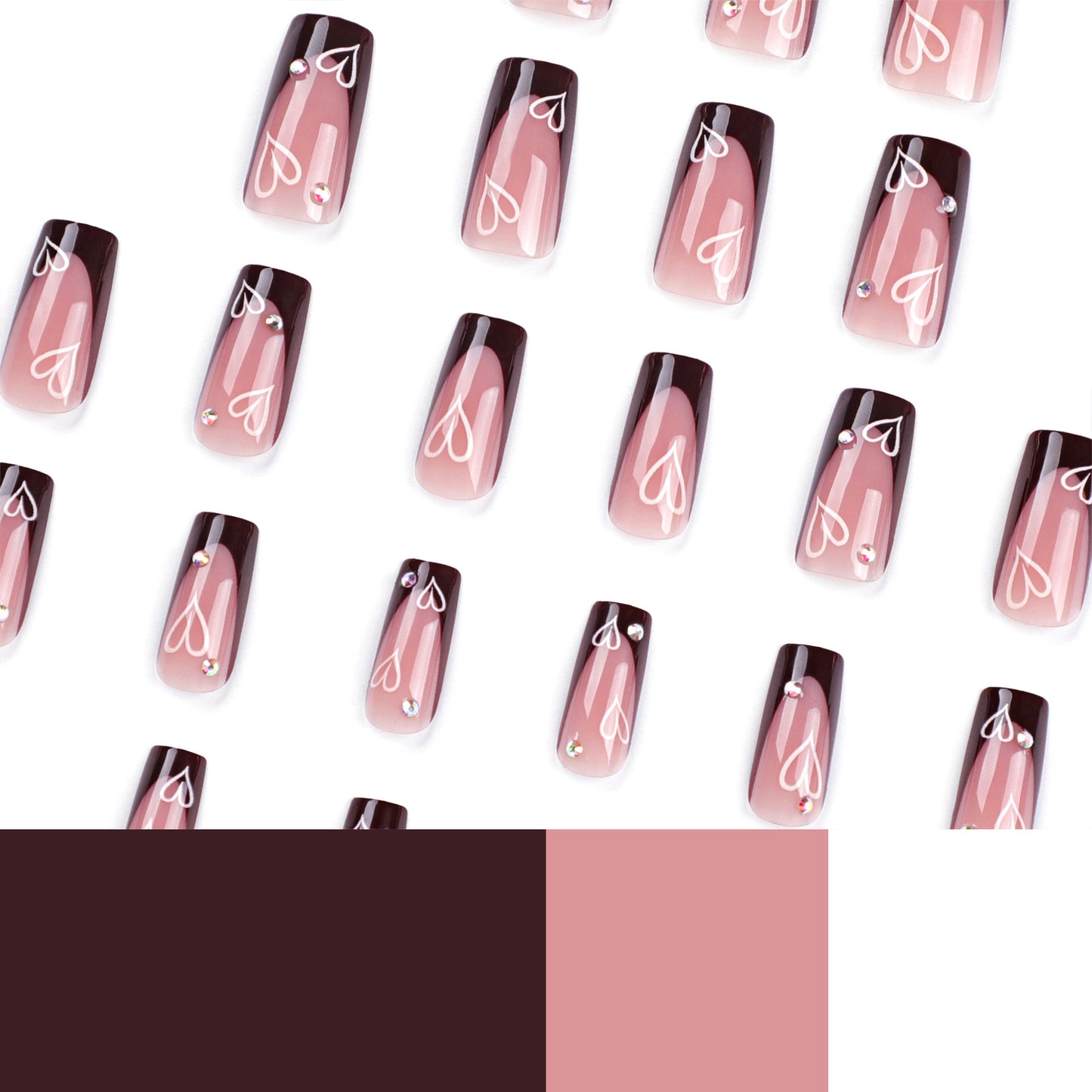 French Brown tip Nails
