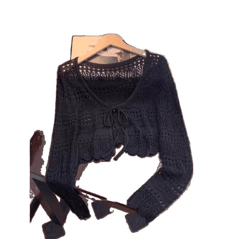 Knitted Long Sleeve Thin Sun Protection Cardigan