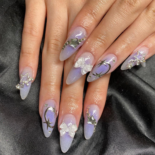 Bow Charm Nails