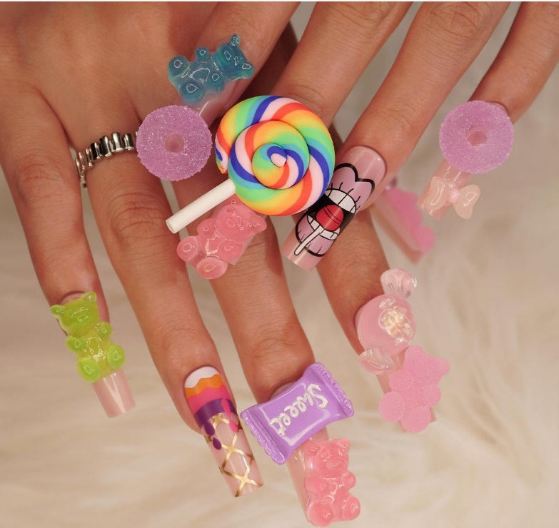 6 Wearable Spot Drill Nails