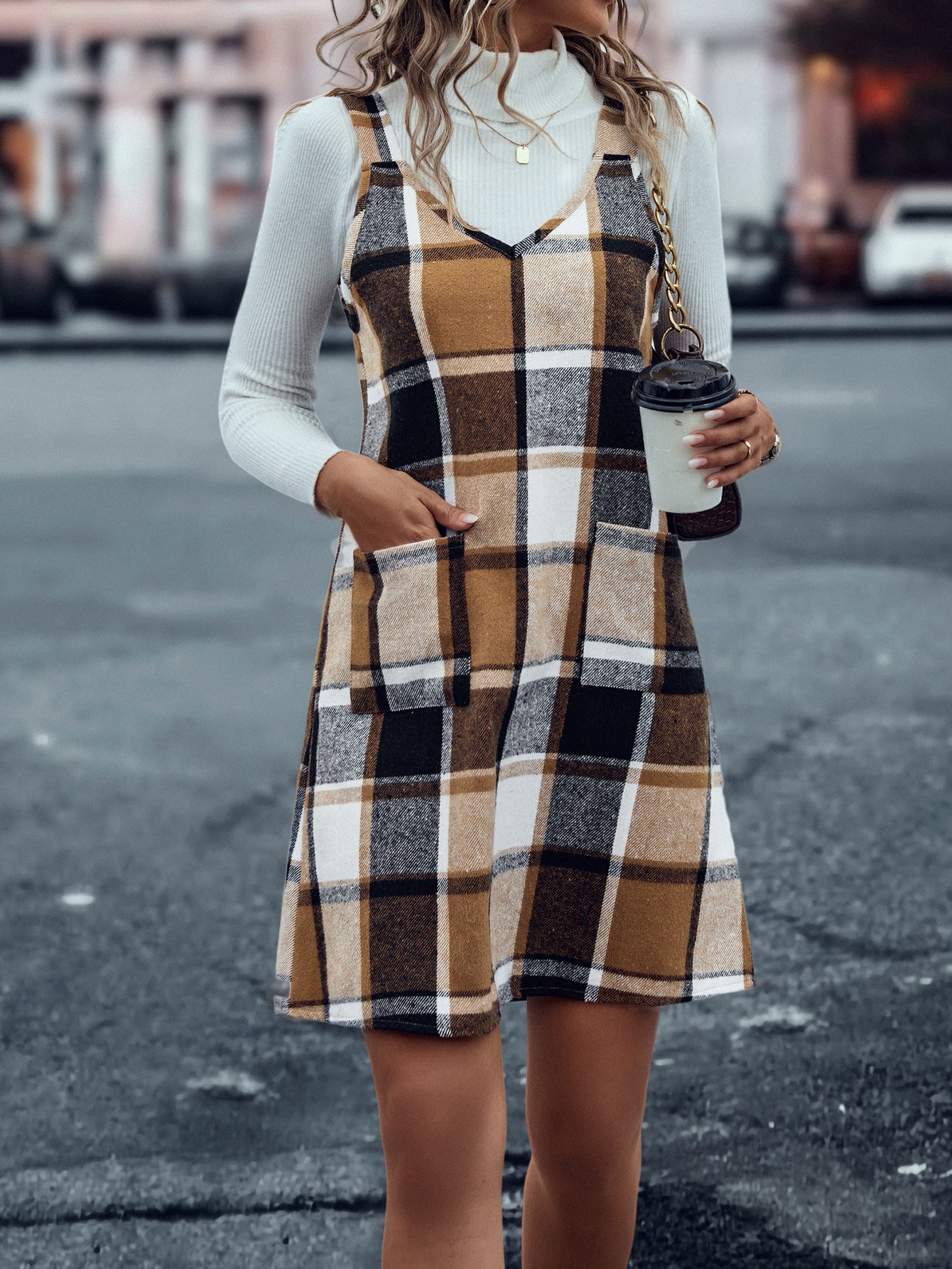Street Casual Braces Skirt