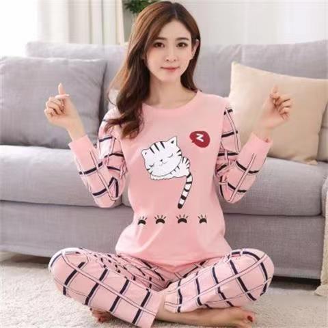 16 Cute Different Cartoon Print 2-Pc Pajama Set for Women