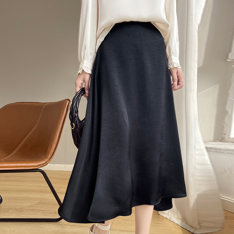Silk Ripple High Waist Skirt-12 Colors