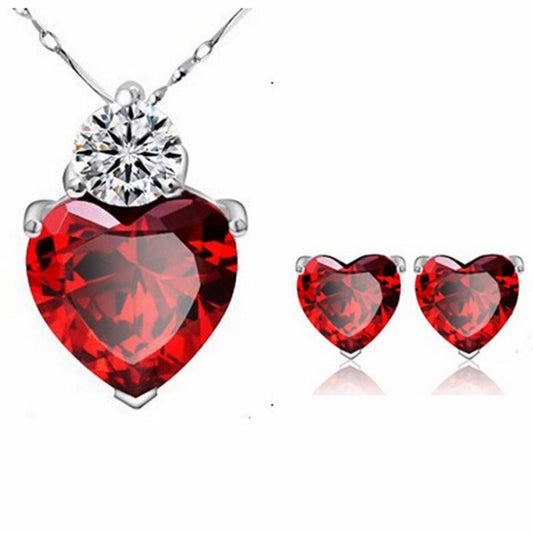 3 Colors Jewelry Set – Bridal Necklace & Earrings for Women