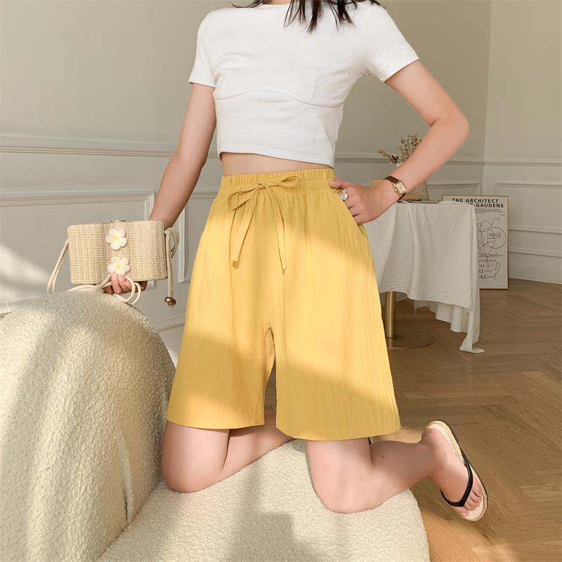 Cotton And Linen Loose Shorts For Women