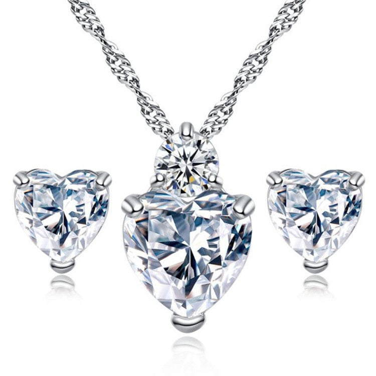 3 Colors Jewelry Set – Bridal Necklace & Earrings for Women