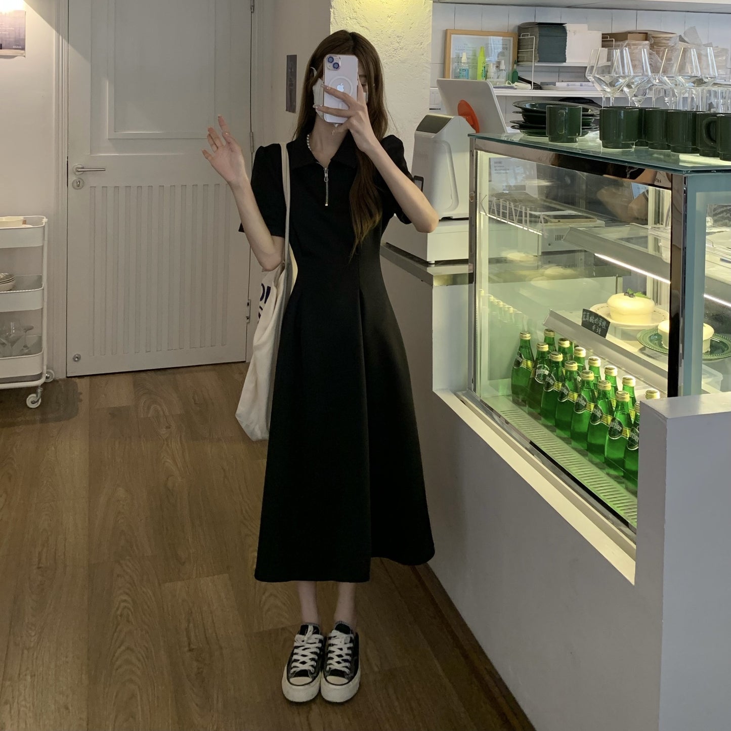 Waist Slimming A- Line Dress