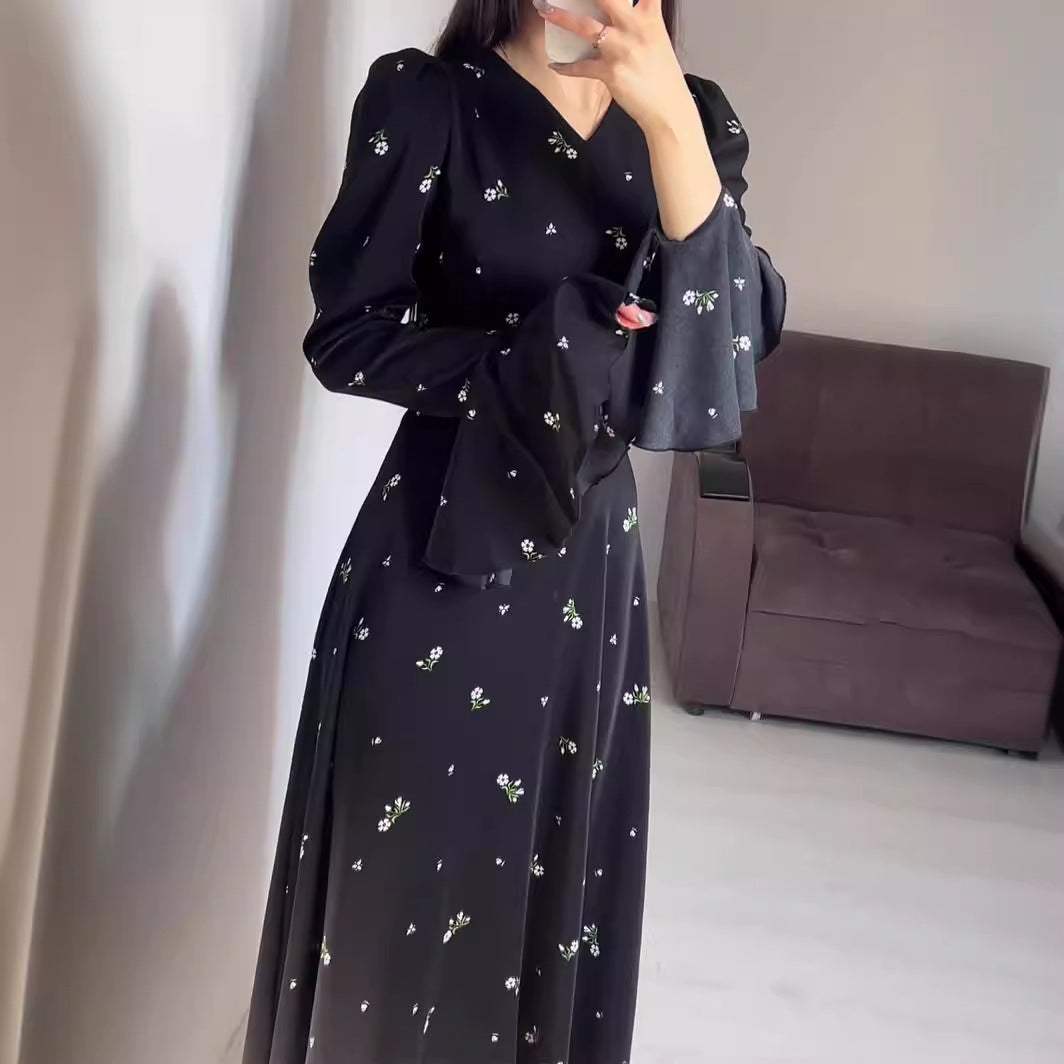 Ruffle Sleeve Floral Dress