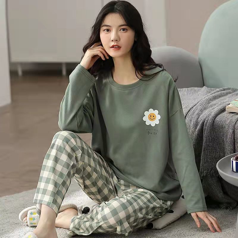 16 Cute Different Cartoon Print 2-Pc Pajama Set for Women