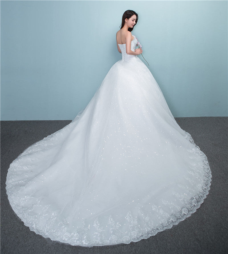 Large Tail Wedding Dress